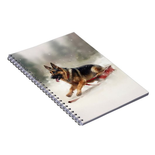 ドイツの羊飼いのクリスマスの冬 ノートブック (右側)