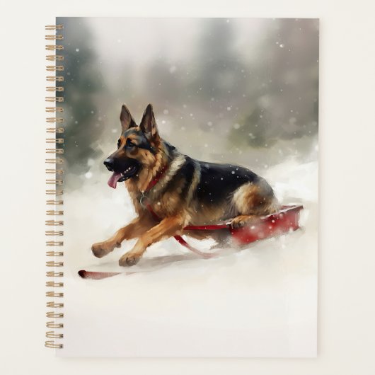 ドイツの羊飼いのクリスマスの冬 プランナー手帳 (正面)