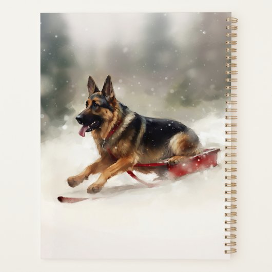 ドイツの羊飼いのクリスマスの冬 プランナー手帳 (裏面)