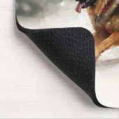 ドイツの羊飼いのクリスマスの冬 マウスパッド (コーナー)