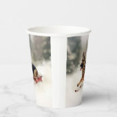 ドイツの羊飼いのクリスマスの冬 紙コップ (右)