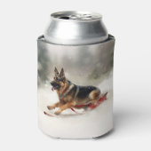 ドイツの羊飼いのクリスマスの冬 缶クーラー (缶正面)