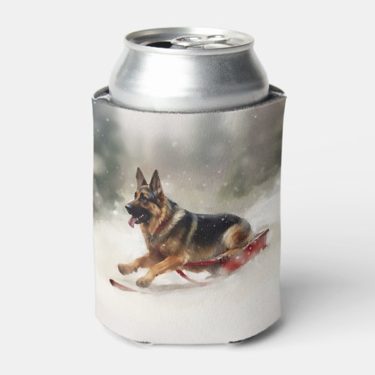 ドイツの羊飼いのクリスマスの冬 缶クーラー (缶正面)