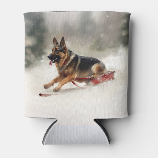 ドイツの羊飼いのクリスマスの冬 缶クーラー (正面)