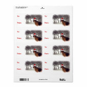 ドイツの羊飼いのクリスマスプレゼントのラベル ラベル (フルシート)