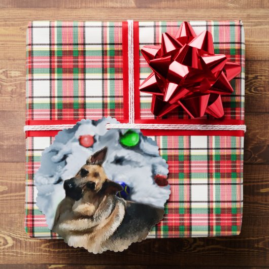 ドイツの羊飼いのクリスマスプレゼント オーナメントカード (インサイチュ (ギフト))