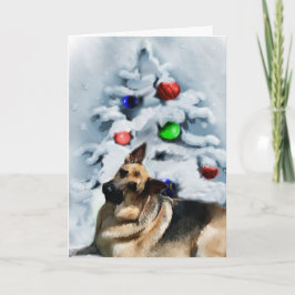 ドイツの羊飼いのクリスマスプレゼント シーズンカード