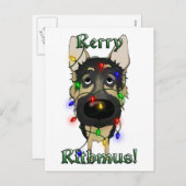 ドイツの羊飼いのクリスマスライト シーズンポストカード (正面/裏面)