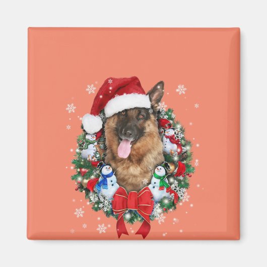 ドイツの羊飼いのクリスマス装飾装飾ギフト マグネット (正面)