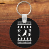 ドイツの羊飼いのクリスマス キーホルダー (正面)