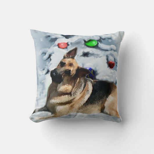 ドイツの羊飼いのクリスマス クッション (正面)