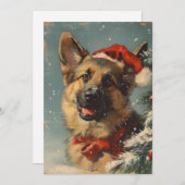 ドイツの羊飼いのクリスマス シーズンカード (正面/裏面)