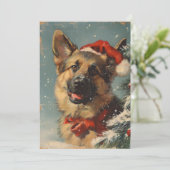 ドイツの羊飼いのクリスマス シーズンカード (スタンド正面)