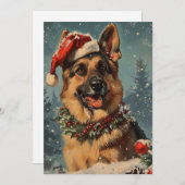 ドイツの羊飼いのクリスマス シーズンカード (正面/裏面)