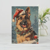 ドイツの羊飼いのクリスマス シーズンカード (スタンド正面)