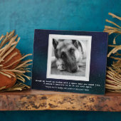 ドイツの羊飼いのペットの記念写真 フォトプラーク (側面)