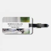 ドイツの羊飼いの子犬が歩道に ラゲッジタグ (裏面横)