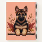 ドイツの羊飼いの子犬と紅葉 ノートブック (裏面)