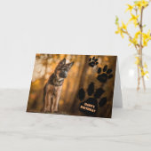 ドイツの羊飼いの子犬の誕生日カード。 カード (黄色い花)