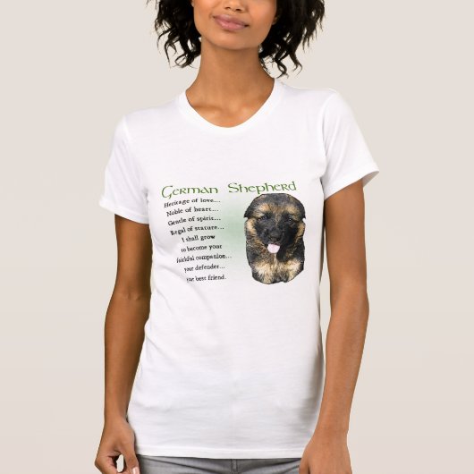 ドイツの羊飼いの子犬の贈り物 Tシャツ (正面)