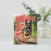 ドイツの羊飼いの強さとハート ポストカード (スタンド正面)