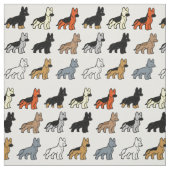 ドイツの羊飼いの漫画の色 ファブリック (見本)