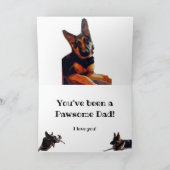 ドイツの羊飼いの父の日  カード (内部)