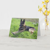 ドイツの羊飼いの父の日 カード (黄色い花)