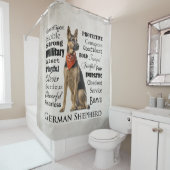 ドイツの羊飼いの特徴シャワーカーテン シャワーカーテン (インサイチュ)