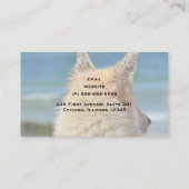 ドイツの羊飼いの犬がビーチに向かう 名刺 (裏面)