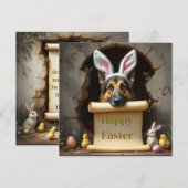 ドイツの羊飼いの犬とメッセージ シーズンカード (正面/裏面)