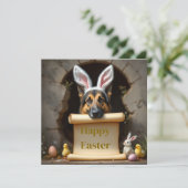 ドイツの羊飼いの犬とメッセージ シーズンカード (スタンド正面)