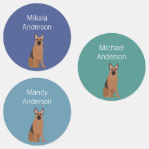 ドイツの羊飼いの犬の色の防水ラベル