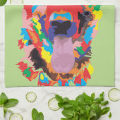 ドイツの羊飼いの色 キッチンタオル (折り畳み)