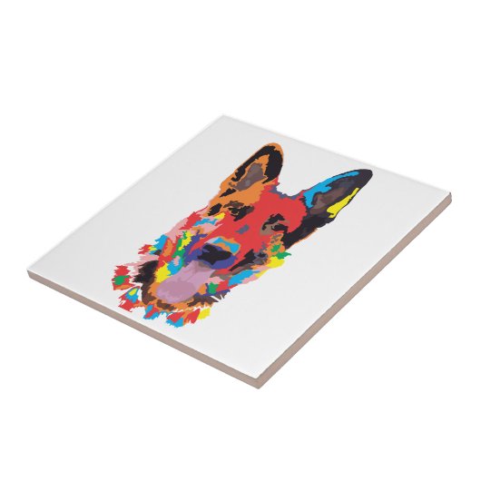 ドイツの羊飼いの色 タイル (側面)