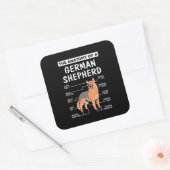 ドイツの羊飼いの解剖学 スクエアシール (封筒)