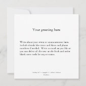 ドイツの羊飼いの誕生日の女の子かわいいおもしろい·アートスケッチ 案内状 (裏面)