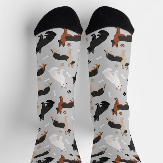 ドイツの羊飼いの骨と前足の靴下 ソックス (上部)