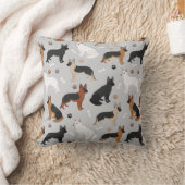 ドイツの羊飼いの骨と前足 クッション (ブランケット)