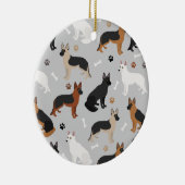 ドイツの羊飼いの骨と前足 セラミックオーナメント (右)