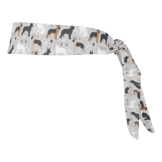 ドイツの羊飼いの骨と前足 タイヘッドバンド (回転90)