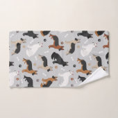 ドイツの羊飼いの骨と前足 バスタオルセット (ハンドタオル)