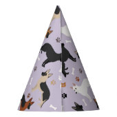 ドイツの羊飼いの骨と前足 パーティーハット (裏面)