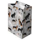 ドイツの羊飼いの骨と前足 ミディアムペーパーバッグ (裏面アングル)