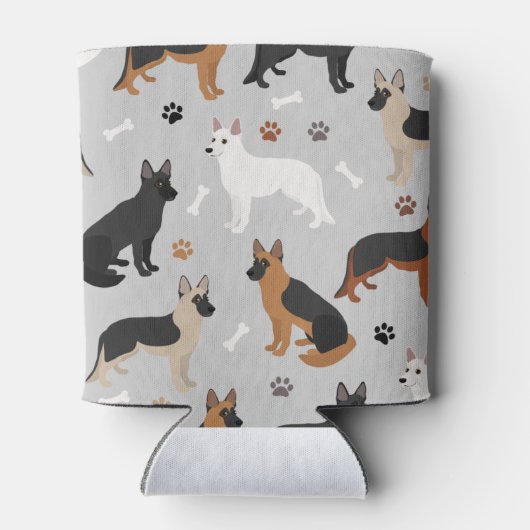 ドイツの羊飼いの骨と前足 缶クーラー (裏面)