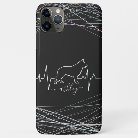 ドイツの羊飼いはハートビークールトミニマル・ドッグ Case-Mate iPhoneケース (裏面)