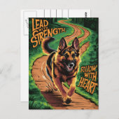 ドイツの羊飼いは力がある ポストカード (正面/裏面)