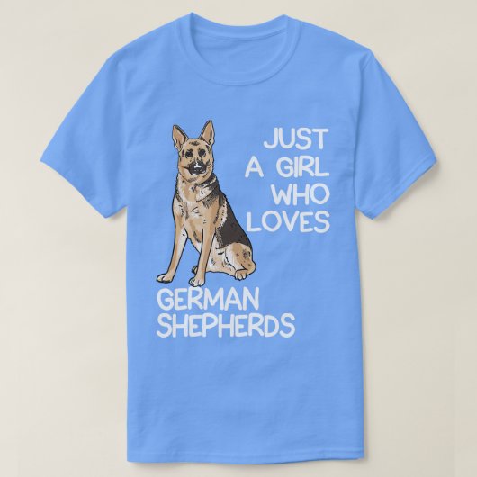 ドイツの羊飼いを愛する少女にすぎない Tシャツ (デザイン正面)