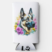 ドイツの羊飼いを愛する少女に過ぎない スリム缶クーラー (正面)