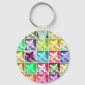 ドイツの羊飼いアポップ・アートのート キーホルダー (正面)